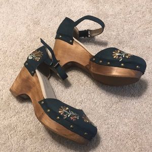 Five Worlds Wooden  Clogs